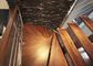 Escalera recta de madera de la forma de las escaleras U del Mono-larguero del acero de carbono