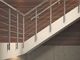 Piso de la verja del tubo del acero inoxidable de la barandilla de la escalera del balcón - montado