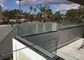 Cubierta de cristal moderada casa prefabricada que cerca la verja de cristal Frameless durable del balcón con barandilla