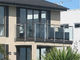 Diseño exterior laminado verja de cristal del balcón de la cubierta del balaustre de la barandilla de Morden