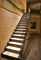 Solas escaleras de madera sólida del larguero durables con paso de madera de iluminación llevado automático