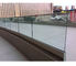 Final de cristal de aluminio del espejo/del satén de la barandilla de la verja del pórtico del balcón de las escaleras moderno