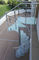 Color modificado para requisitos particulares al aire libre prefabricado de la escalera espiral del metal con la verja de acero del balaustre del poste