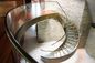 Escalera de acero curvada moderna residencial que pule la escalera espiral contemporánea