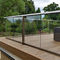 DIY instalan la verja al aire libre del balcón del metal, aluminio de cristal inferior de la verja del canal U