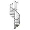 Color modificado para requisitos particulares al aire libre prefabricado de la escalera espiral del metal con la verja de acero del balaustre del poste